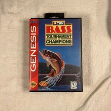 TNN Bass Tournament of Champions (Sega Genesis, 1993) Complete In Box + Poster