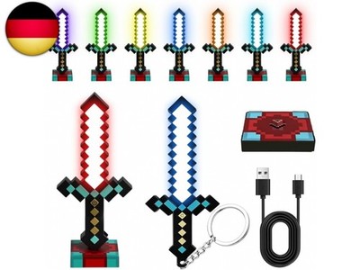Fackel Lampe Schlüsselanhänger mit Beleuchtung, Diamantschwert Licht, Mini N