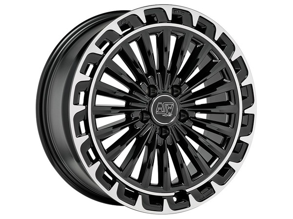 MSW 32 Leichtmetallfelge 8X19 5X112 ET41 Gloss Black + Diamond Lip-image