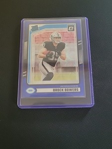 2024 Panini Donruss - Rated Rookie Brock Bowers #394 Optic Preview Blue Scope...