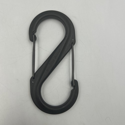 NITE IZE SBP4-03-01BG Carabiner Clip,3-1/2 In.,Plastic,Black 5GAL6