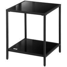 Produktbild - HOMCOM Beistelltisch Couchtisch mit 2 Ebenen, Kaffeetisch Refurbished