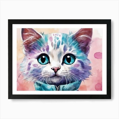 Katze Katze 2 Kunstdruck gerahmt Wandbild Poster Leinwanddruck Bild