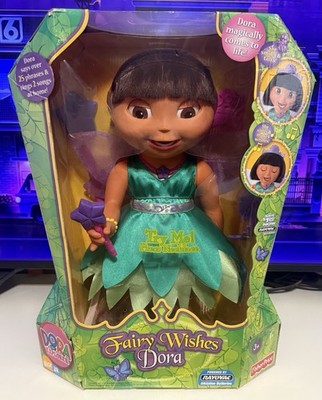 VINTAGE Dora the Explorer Fairy Wishes 14in Interactive Doll NEW in box