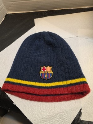 Rhinox Barcelona Beanie Official Knit Navy Yellow Red  Adult Hat FCB Winter