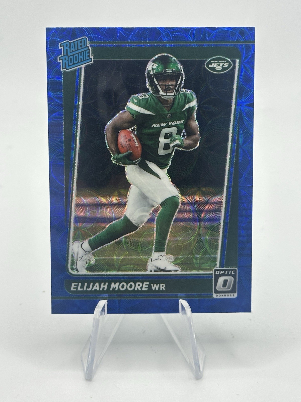 2021 Panini Donruss Optic Blue Scope Prizm - #216 Elijah Moore (NM)