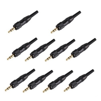 10Pcs 3.5Mm Stereo  Locking Audio Lock Connector for  for  Nady9646