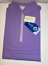The Tailored Sportsman Icefil Short Sleeve Riding Shirt Orchid/ Silver Large