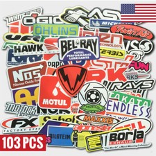 100pcs Auto Car Parts Nhra Drag Racing Vinyl Graphics Stickers Bomb Decals Pack