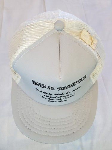 Vintage 80s 90s BALD is BEAUTIFUL Joke Funny Hat Gray White Snapback Trucker Cap - Picture 3 of 9
