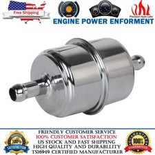9746 Universal Chrome Plated Canister Fuel Filter 38 In. Id Hose Race Only