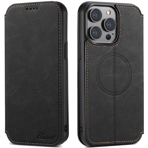 For iPhone 15 16 Pro Max 14 13 Magnetic Mag Safe Leather Wallet Flip Stand Case - Picture 12 of 26