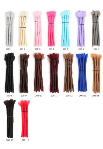 8-12inch Ombre Dreadlocks Hair Extensions Synthetic Crochet Braiding Dreads Locs - Picture 8 of 9