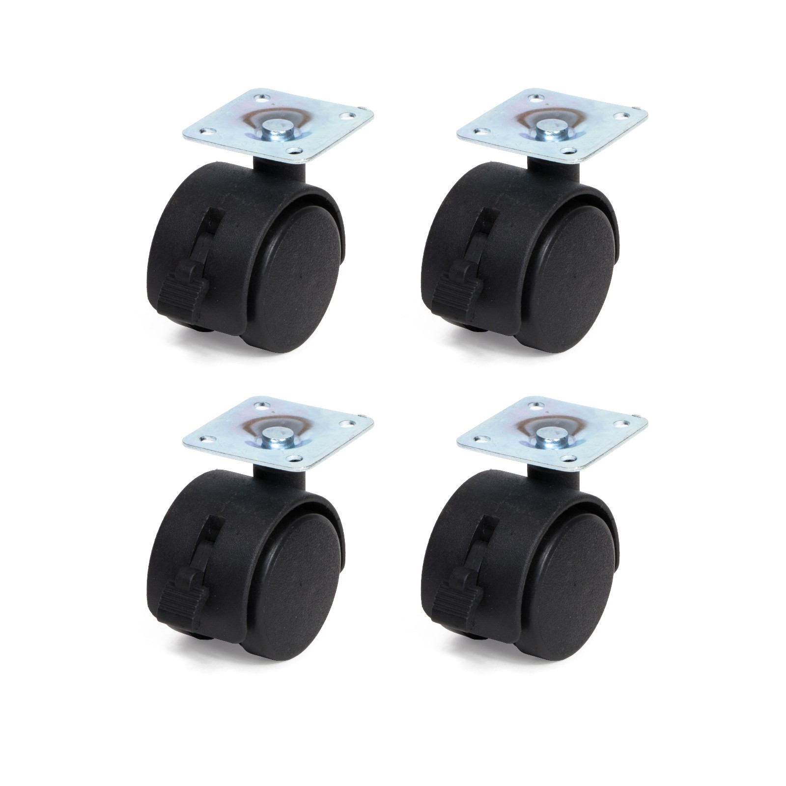 4er Set Ruedas para Muebles Transporte Giratorias con Placa Atornillable 38 X s l1600 - 4er Set Ruedas para Muebles Transporte Giratorias con Placa Atornillable 38 X