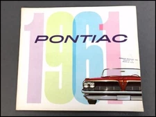 1961 Pontiac Bonneville Catalina Ventura BIG Vintage Car Sales Brochure Catalog