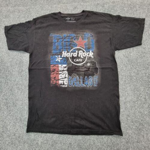Hard Rock Shirt mens LARGE black T Shirt modern cotton dallas texas size L - Picture 1 of 12