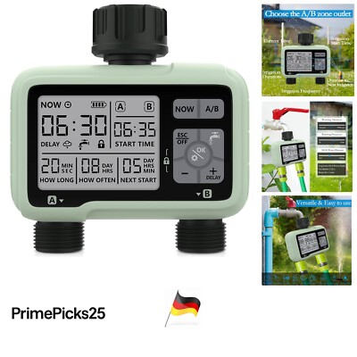 AUF GARTEN Wassergeschicht Computer 2 Anschlüsse LCD Manueller Modus