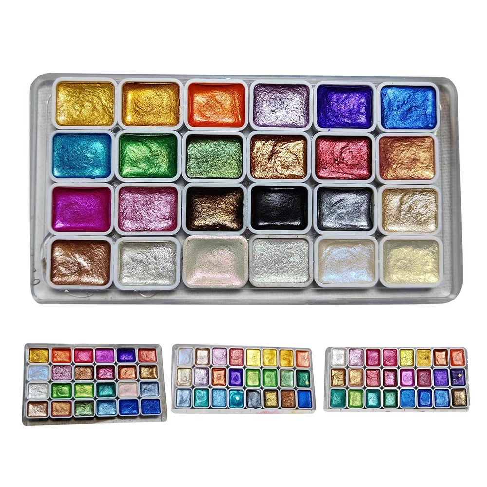 Pearlescent Watercolor Set Art Pearlescent Painting Kit Palette Finely kind