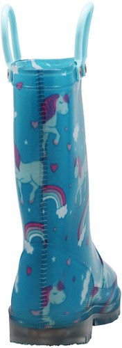 Norty Toddler Little Big Kids Girls Waterproof PVC Light Up Rain Boots SEE VIDEO - Picture 14 of 40