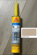 (1) Sikaflex 1a Polyurethane Construction Sealant Caulk, Capital Tan, In Date