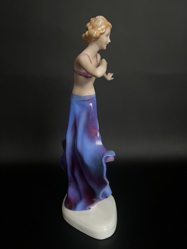 Art Déco Tänzerin Porzellan Figur "Carl Scheidig" Gräfenthal um 1920 - Bild 4 von 12