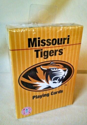 MISSOURI TIGERS PLAYING CARDS NEW SEALED 2017 PLAY MONSTER IMPERIAL QUALITY* - Picture 1 of 4