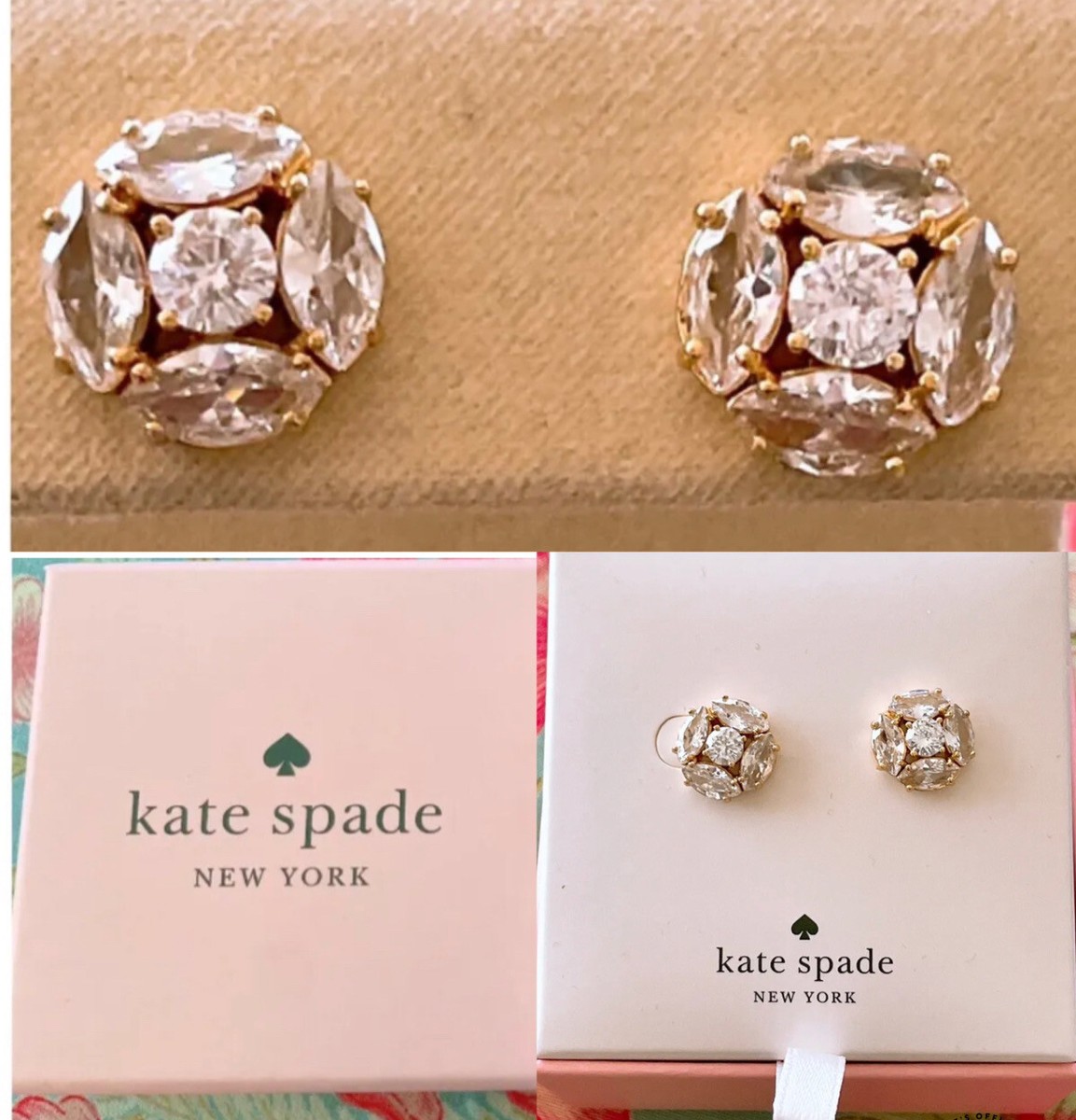 【お得SALE】kate spade new york☆marquise cz cluster ピアス Kate Spade Flying Colors Marquise CZ Cluster Stud Earrings