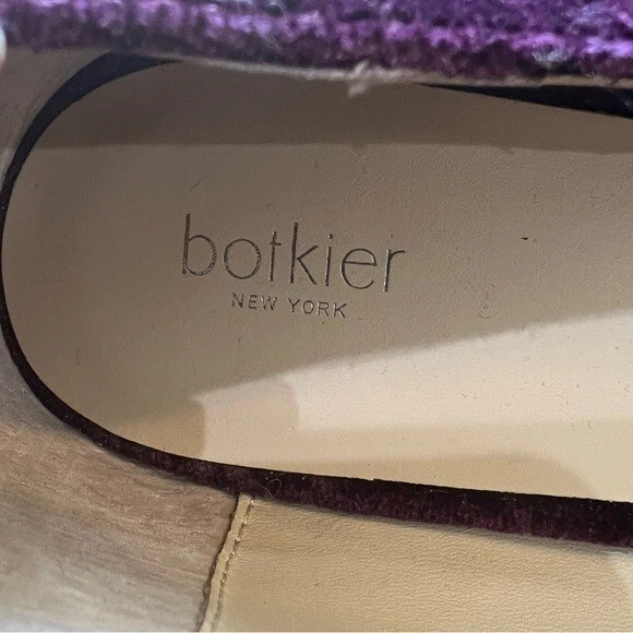 Botkier New York Borgoña Profunda Vino Rojo Texturizado Camilla Ballet Pisos Talla 8.5 Foto 4 de 4