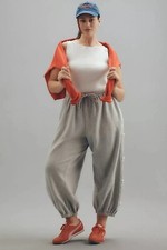 Daily Practice by Anthropologie Sleeveless Bow-Trimmed Jumpsuit Gray 3XPS 280551