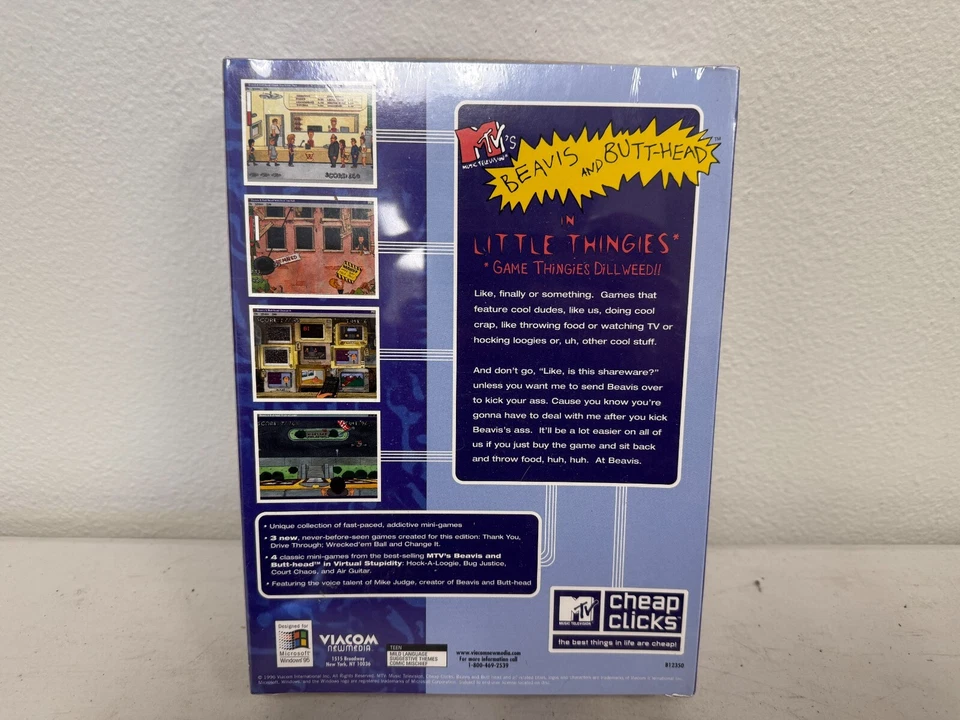 Beavis and Butt-head In Little Thingies 1996 MTV Cheap Clicks PC CD-ROM Sealed - Image 4 of 4