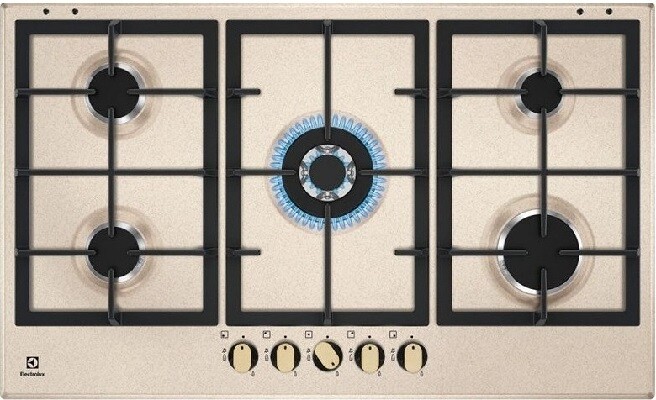 ELECTROLUX KGS9536RS PIANO COTTURA A GAS 90 CM 5 BRUCIATORI SABBIA