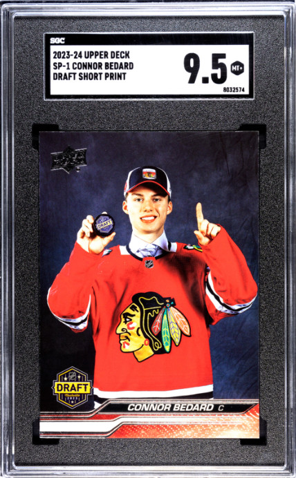 Connor Bedard 2023-24 Upper Deck #SP-1 Draft Short Print SGC 9.5 Rookie