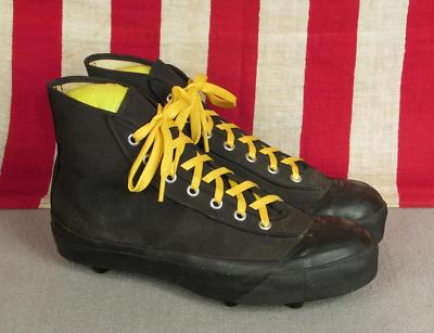 Antique Old Spalding‎ Football Cleats Antique Old Spalding Football Cleats Leather Hightop Mens  main image 3