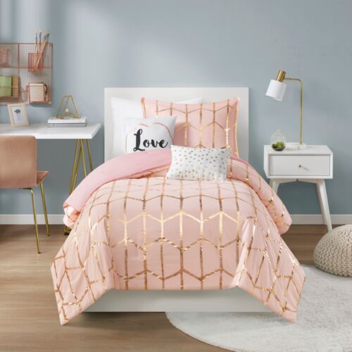 Intelligent Design Raina Metallic Printed Comforter Set Duvet with Sham Pillows - Picture 19 of 52