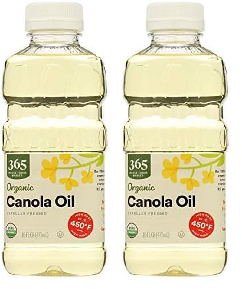 2 Pack Organic Canola Cooking Oil 16 fl oz &ndash; Ideal for Baking & Grilling