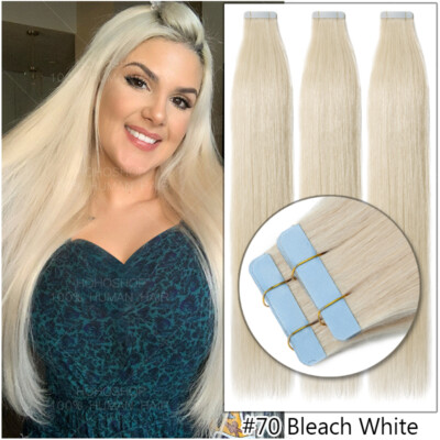 Tape In / On 100% Echthaar Remy Hair Extensions Haarverlängerung 20 Tressen Weft