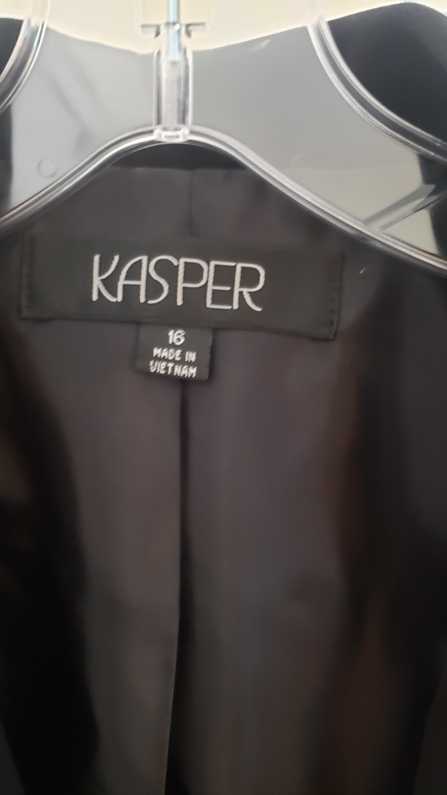 Kasper Black Single Breasted One Button  Womens J… - image 5