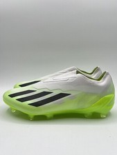 Adidas Men s X Crazyfast.1 Laceless FG Cleats Size 13 White/Green GY7378