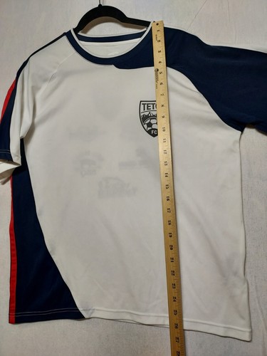 FC Football Club T-Shirt Uomo Taglia M CHALLENGER TEAMWEAR Maglia Calcio Rosso WHT Blu - Foto 5 di 11