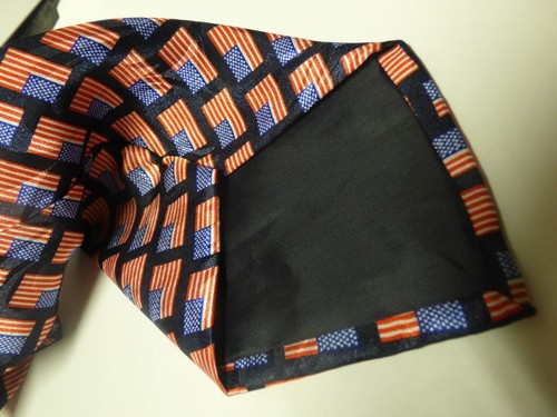 CORBATA Forever T diagonal EE. UU. Bandera Americana Patriótica Para Hombre Cuello Negro - Imagen 4 de 4