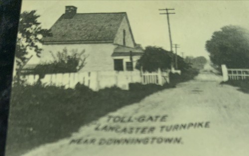 Downingtown, Pa Toll Gate Lancaster Blvd. c1905 Chester Cty cartolina - Foto 2 di 3