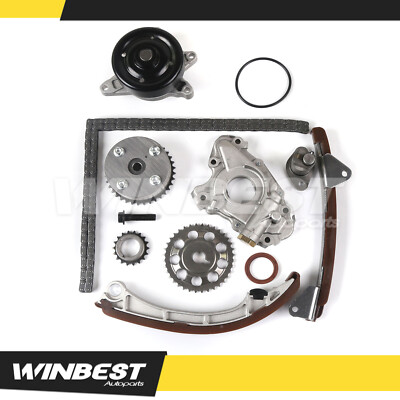 Fit 00-08 Toyota Matrix Corolla Prizm Timing Chain Kit Oil Water Pump VVT-i Gear