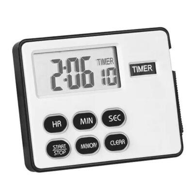 Digital Tisch-Stoppuhr Magnet Standfuß LCD 6-stellig 23h Timer Knopfzelle 1,5V