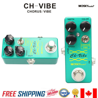 Mosky Chorus Vibe Guitar Effect Pedal Vibe Sound True-Bypass with LED Light