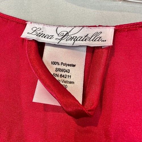 Womens Pajamas Robe Size M Linea Donatella Satin Wrap - Picture 6 of 8