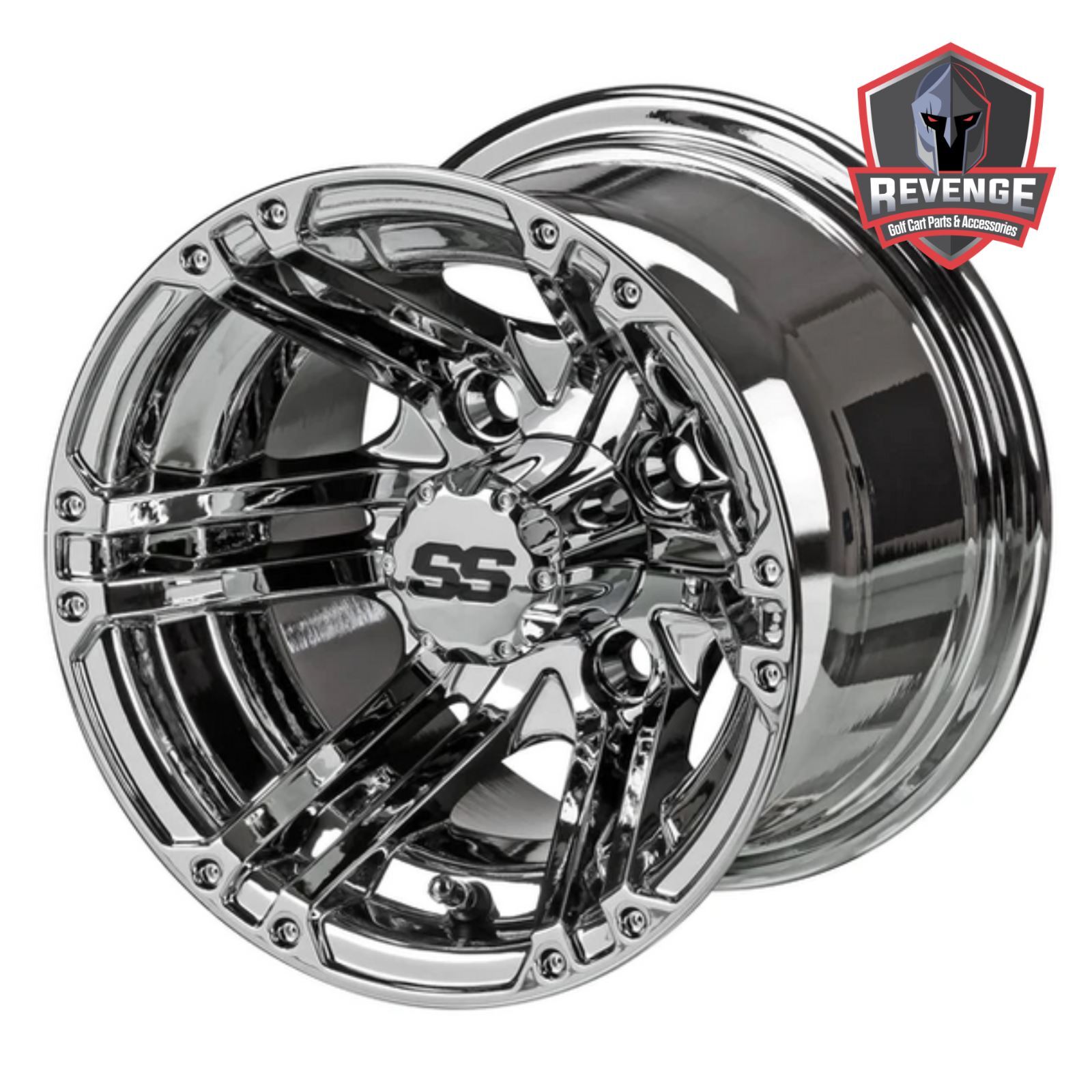 10"  Yukon Mirror Golf Cart Wheels and Tires Combo (205/65-10) Set of 4