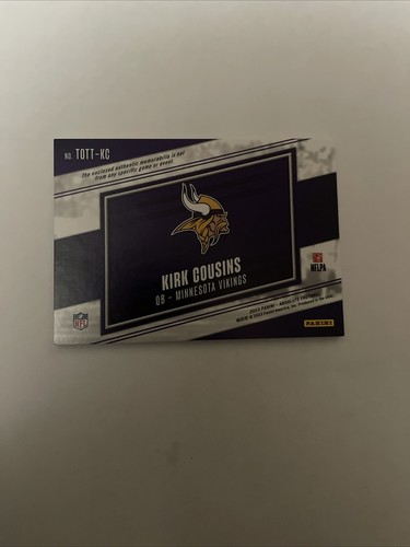 Bola parche triple guante Panini Absolute TOTT 2023 #KC Kirk Cousins 13/49 - Imagen 3 de 4