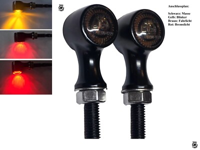 MORAX 3in1 Universal Motorrad LED Blinker Rücklicht Chopper Bobber E-Geprüft