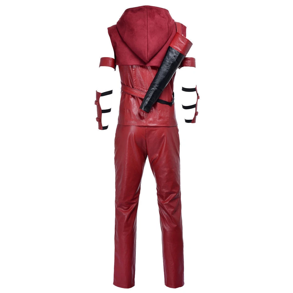 HZYM Flecha Verde Roy Harper Disfraz Cosplay Cuero Conjunto Completo Foto 3 de 4
