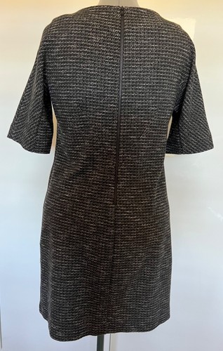 VERONIKA MAINE Textured Black DRESS Size: 12 - Picture 5 of 24